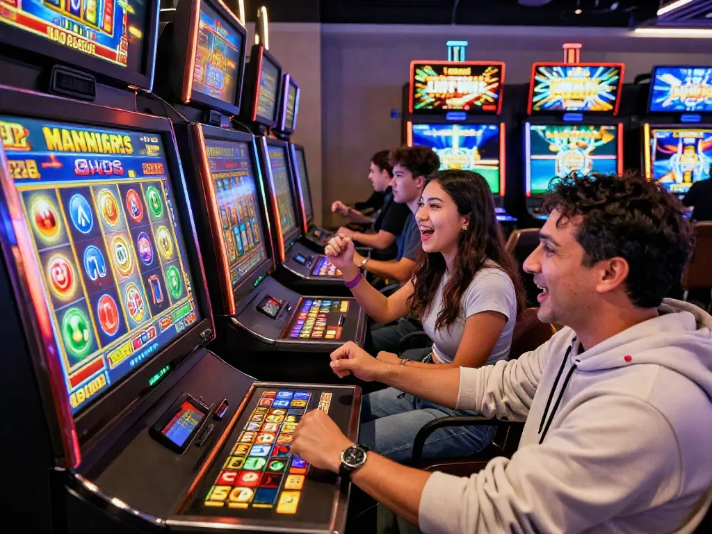 Permainan slot gacor online menunjukkan pemain merayakan kemenangan dengan grafis yang menarik.