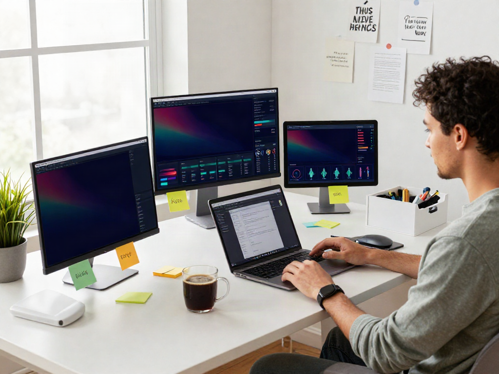 Engaging digital marketing workspace showcasing productivity and analytics for click this link here now.