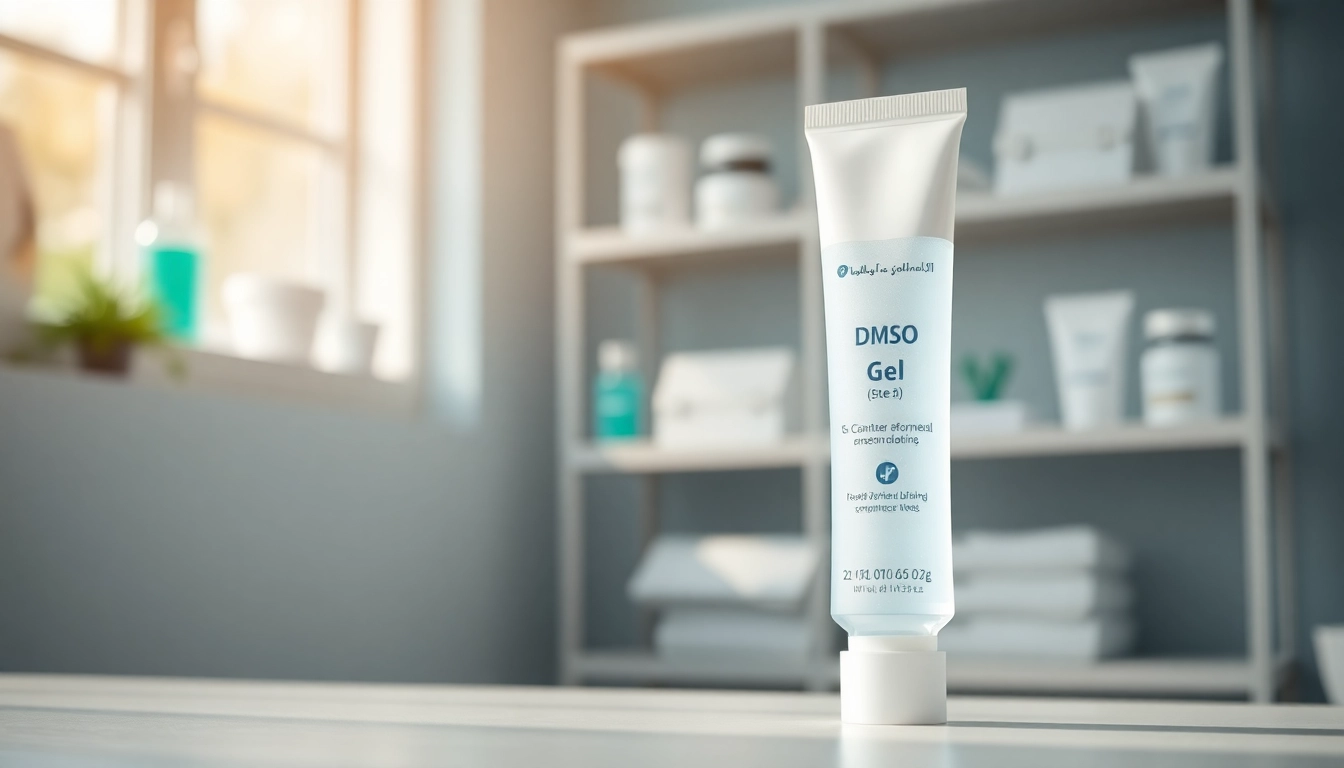 Applying dmso gel from a clear tube in a clinical setting with bright natural light.