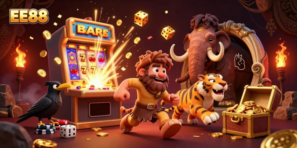 Experience vibrant action at the EE88 prehistoric casino with a caveman duo, thrilling games, and dynamic jackpots.