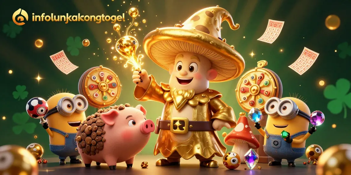 Play and win with infolengkapcongtogel in a dynamic lottery-themed illustration featuring vibrant elements.