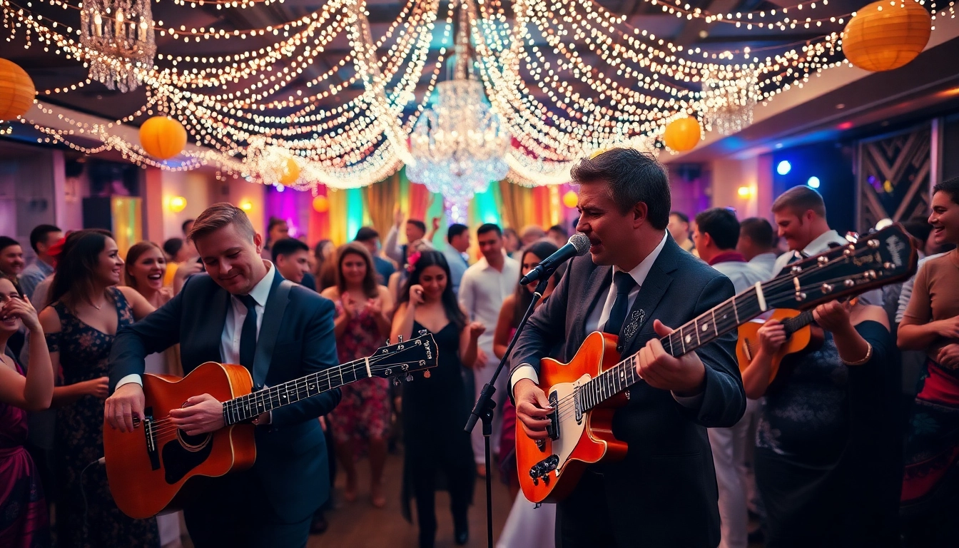 Formati muzica de petrecere animating a lively wedding celebration with energetic performances.
