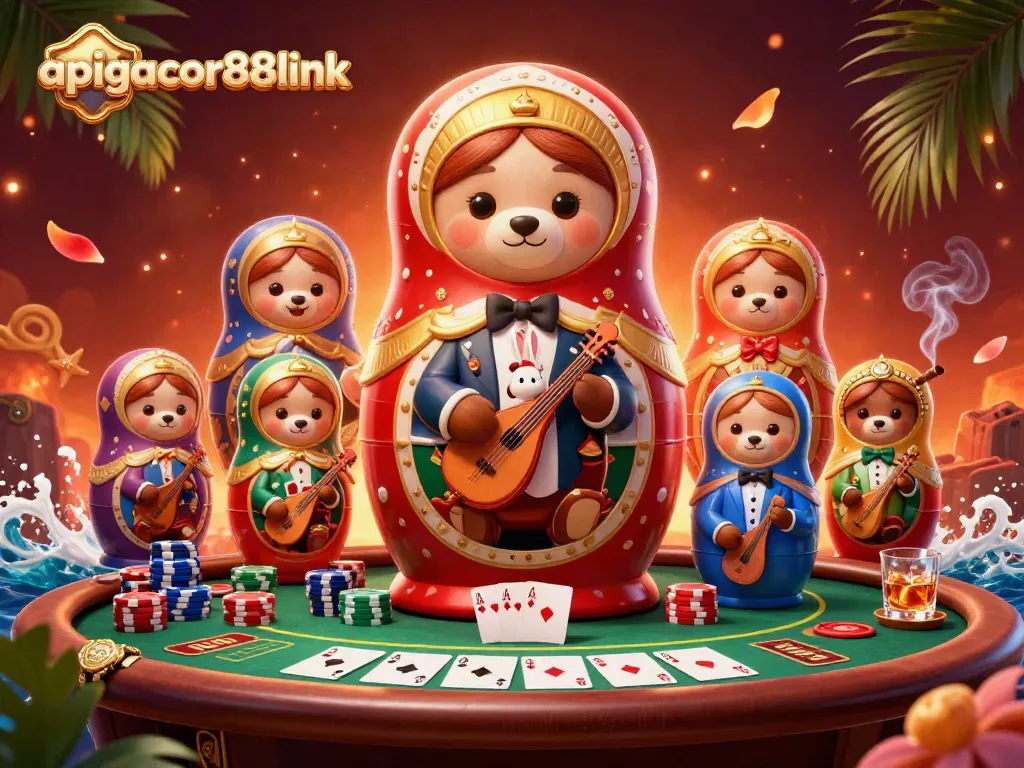 Engage with apigacor88link for an exciting online gaming experience featuring vibrant bears and casino elements.