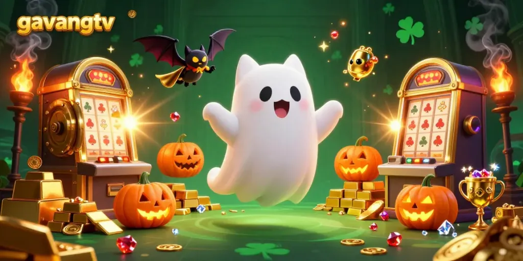 Experience thrilling gameplay joy with gavangtv's online casino, featuring vibrant 3D ghost cat adventures.