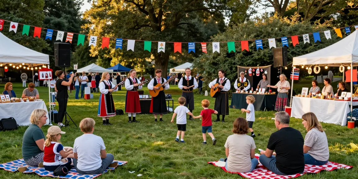 Dynamic outdoor event celebrating Breton culture with live music and local artists m98.