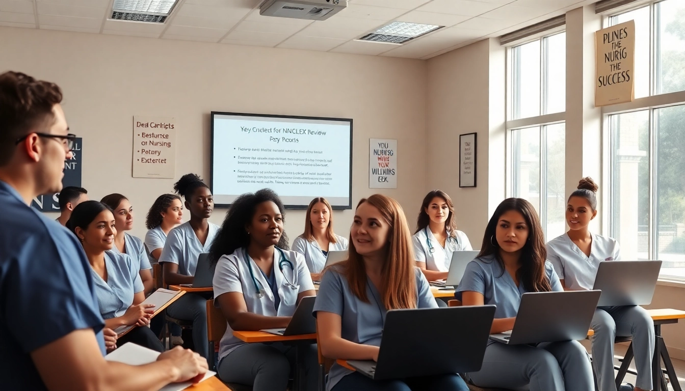 Engaged students at an in person Nclex review in Houston during a dynamic classroom session.