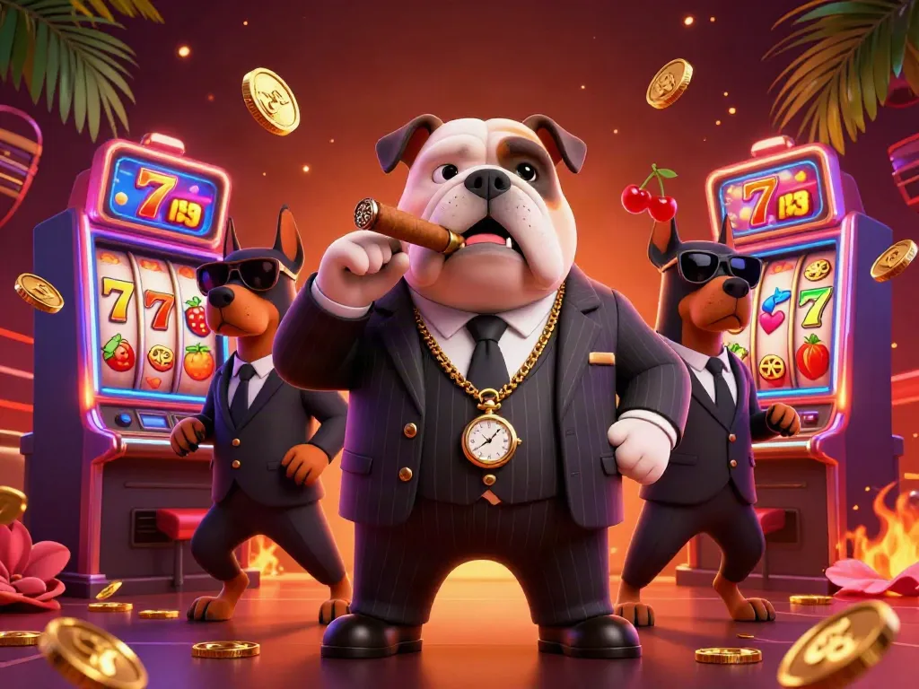 Menangkan jackpot situs slot dengan karakter mafia dan slot keberuntungan dalam suasana kasino yang berwarna-warni.