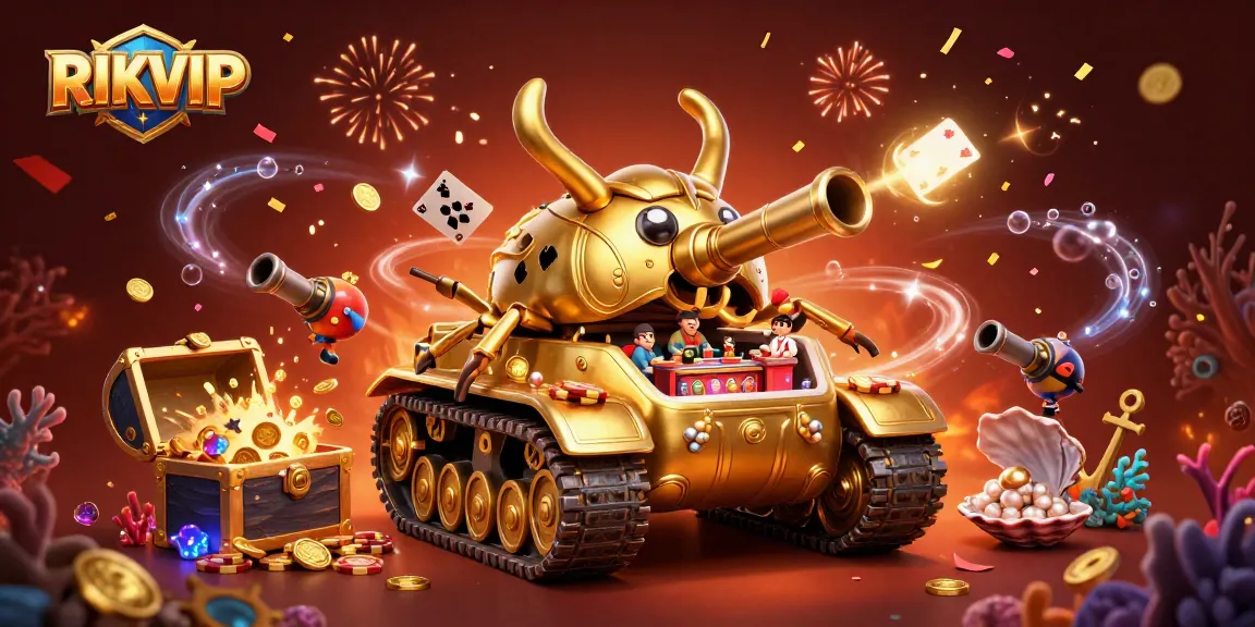 Experience the excitement of RIKVIP with a golden beetle tank revealing a vibrant miniature casino.