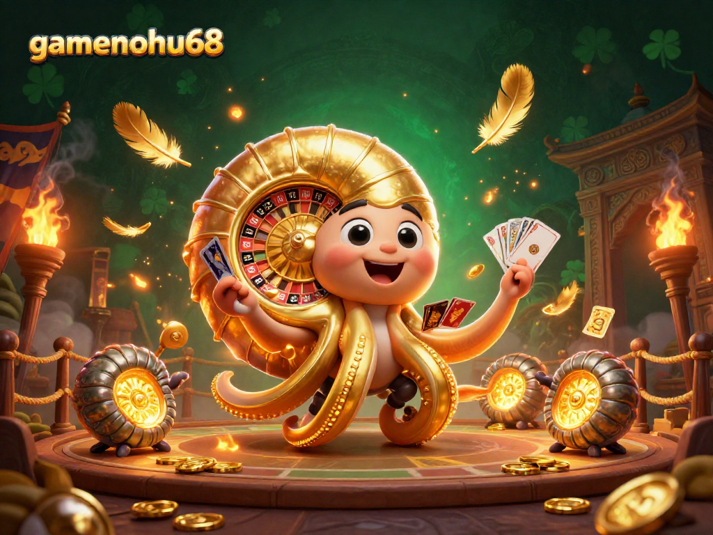 Experience exciting gameplay with gamenohu68's thrilling casino elements in a vibrant 3D scene.